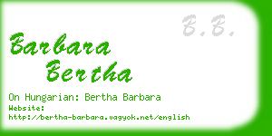 barbara bertha business card